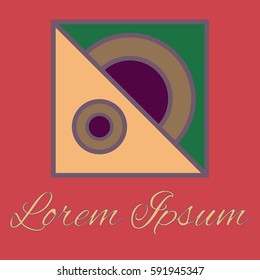 Geometrical line logotype. Unique linear badge for your design. Geometrical abstract template concept icon.