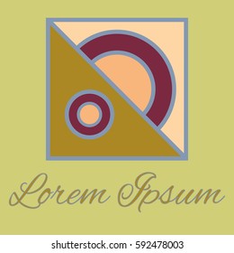 Geometrical line logotype. Unique linear badge for your design. Geometrical abstract template concept icon.