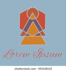 Geometrical line logotype. Unique linear badge for your design. Geometrical abstract template concept icon.