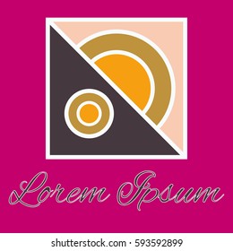 Geometrical line logotype. Unique linear badge for your design. Geometrical abstract template concept icon.