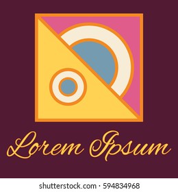 Geometrical line logotype. Unique linear badge for your design. Geometrical abstract template concept icon.