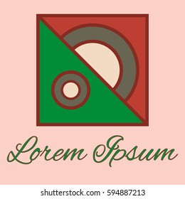 Geometrical line logotype. Unique linear badge for your design. Geometrical abstract template concept icon.