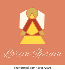 Geometrical line logotype. Unique linear badge for your design. Geometrical abstract template concept icon.