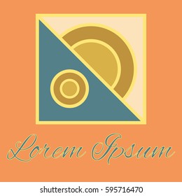 Geometrical line logotype. Unique linear badge for your design. Geometrical abstract template concept icon.