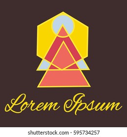 Geometrical line logotype. Unique linear badge for your design. Geometrical abstract template concept icon.