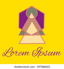 Geometrical line logotype. Unique linear badge for your design. Geometrical abstract template concept icon.