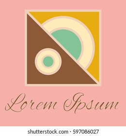 Geometrical line logotype. Unique linear badge for your design. Geometrical abstract template concept icon.