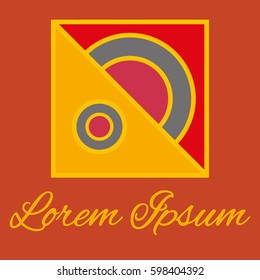 Geometrical line logotype. Unique linear badge for your design. Geometrical abstract template concept icon.