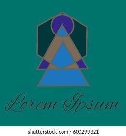 Geometrical line logotype. Unique linear badge for your design. Geometrical abstract template concept icon.