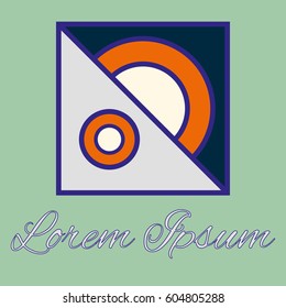 Geometrical line logotype. Unique linear badge for your design. Geometrical abstract template concept icon.