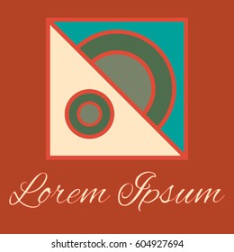 Geometrical line logotype. Unique linear badge for your design. Geometrical abstract template concept icon.
