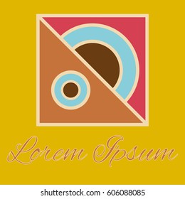 Geometrical line logotype. Unique linear badge for your design. Geometrical abstract template concept icon.