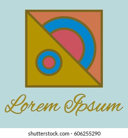 Geometrical line logotype. Unique linear badge for your design. Geometrical abstract template concept icon.