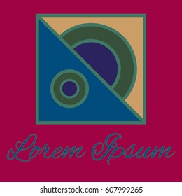 Geometrical line logotype. Unique linear badge for your design. Geometrical abstract template concept icon.