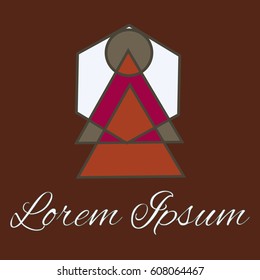 Geometrical line logotype. Unique linear badge for your design. Geometrical abstract template concept icon.
