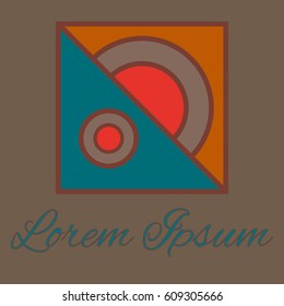 Geometrical line logotype. Unique linear badge for your design. Geometrical abstract template concept icon.