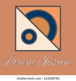 Geometrical line logotype. Unique linear badge for your design. Geometrical abstract template concept icon.