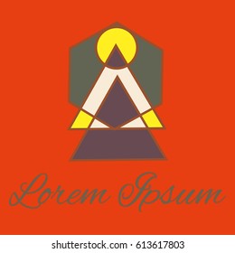 Geometrical line logotype. Unique linear badge for your design. Geometrical abstract template concept icon.