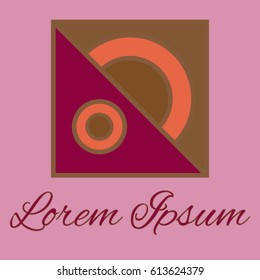 Geometrical line logotype. Unique linear badge for your design. Geometrical abstract template concept icon.