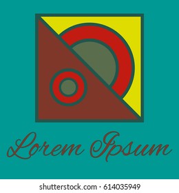 Geometrical line logotype. Unique linear badge for your design. Geometrical abstract template concept icon.