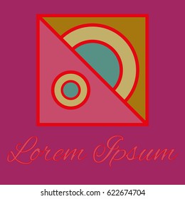 Geometrical line logotype. Unique linear badge for your design. Geometrical abstract template concept icon.