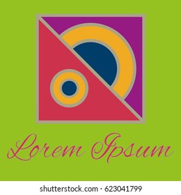 Geometrical line logotype. Unique linear badge for your design. Geometrical abstract template concept icon.