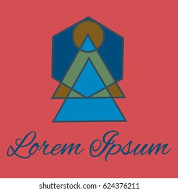 Geometrical line logotype. Unique linear badge for your design. Geometrical abstract template concept icon.