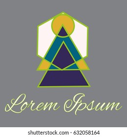 Geometrical line logotype. Unique linear badge for your design. Geometrical abstract template concept icon.