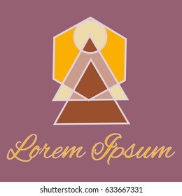 Geometrical line logotype. Unique linear badge for your design. Geometrical abstract template concept icon.
