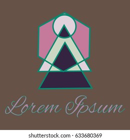 Geometrical line logotype. Unique linear badge for your design. Geometrical abstract template concept icon.