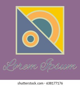 Geometrical line logotype. Unique linear badge for your design. Geometrical abstract template concept icon.