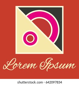 Geometrical line logotype. Unique linear badge for your design. Geometrical abstract template concept icon.