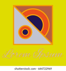 Geometrical line logotype. Unique linear badge for your design. Geometrical abstract template concept icon.