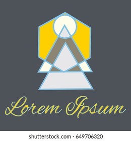 Geometrical line logotype. Unique linear badge for your design. Geometrical abstract template concept icon.