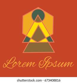 Geometrical line logotype. Unique linear badge for your design. Geometrical abstract template concept icon.