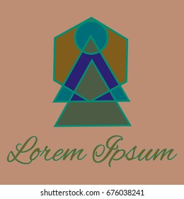 Geometrical line logotype. Unique linear badge for your design. Geometrical abstract template concept icon.