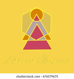 Geometrical line logotype. Unique linear badge for your design. Geometrical abstract template concept icon.