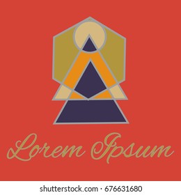 Geometrical line logotype. Unique linear badge for your design. Geometrical abstract template concept icon.