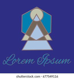 Geometrical line logotype. Unique linear badge for your design an abstract template concept icon.