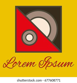 Geometrical line logotype. Unique linear badge for your design. Geometrical abstract template concept icon.