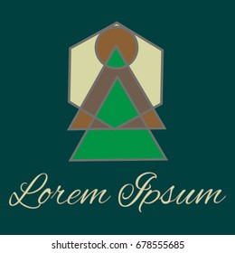 Geometrical line logotype. Unique linear badge for your design. Geometrical abstract template concept icon.