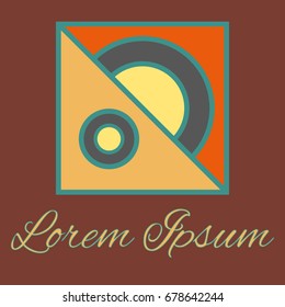 Geometrical line logotype. Unique linear badge for your design. Geometrical abstract template concept icon.