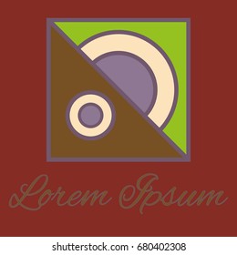 Geometrical line logotype. Unique linear badge for your design. Geometrical abstract template concept icon.