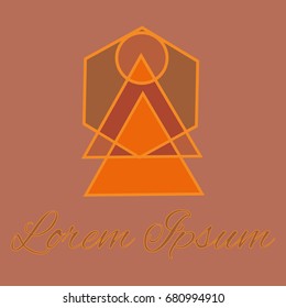 Geometrical line logotype. Unique linear badge for your design. Geometrical abstract template concept icon.