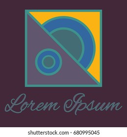 Geometrical line logotype. Unique linear badge for your design. Geometrical abstract template concept icon.