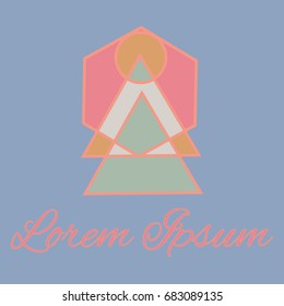 Geometrical line logotype. Unique linear badge for your design. Geometrical abstract template concept icon.