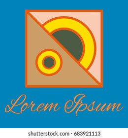 Geometrical line logotype. Unique linear badge for your design. Geometrical abstract template concept icon.