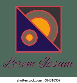 Geometrical line logotype. Unique linear badge for your design. Geometrical abstract template concept icon.