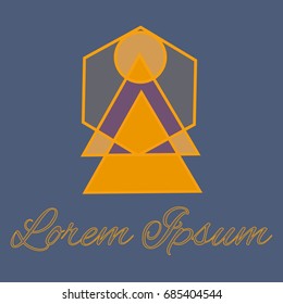 Geometrical line logotype. Unique linear badge for your design. Geometrical abstract template concept icon.