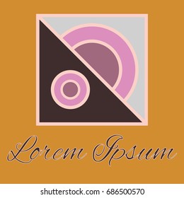 Geometrical line logotype. Unique linear badge for your design. Geometrical abstract template concept icon.